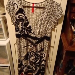 Black and White Floral Dress